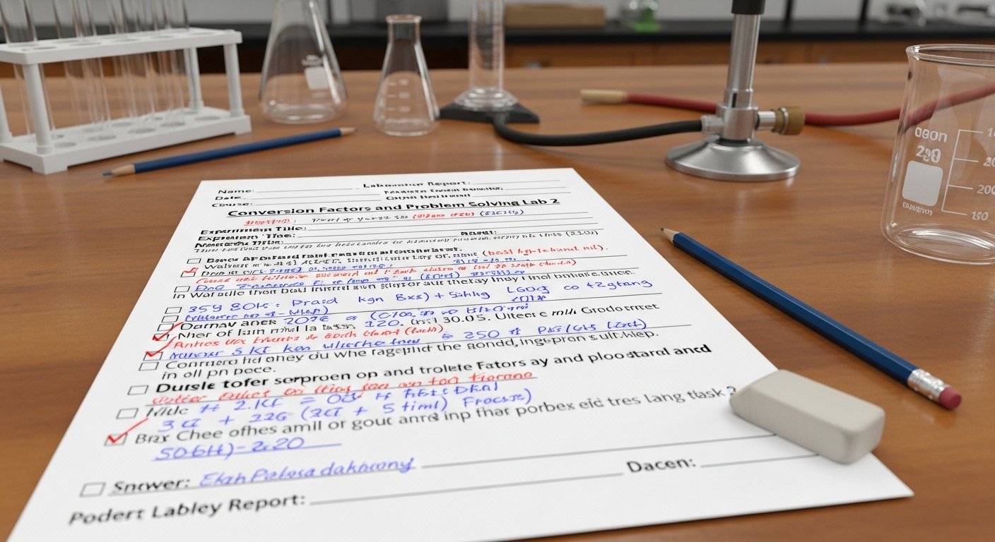 Conversion Factors and Problem Solving Lab 2 Report Sheet Answers